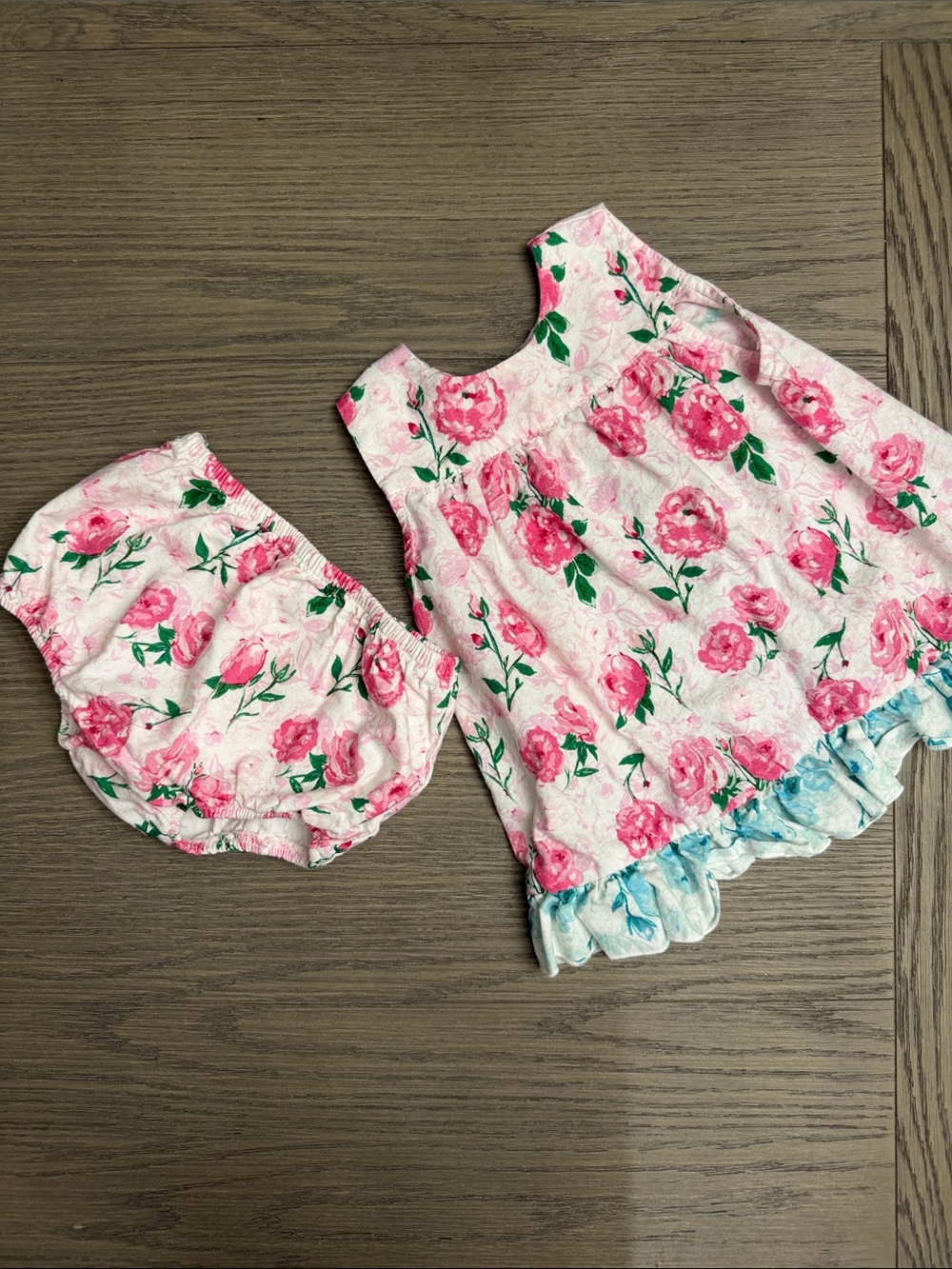NWOT SweetHoney 4T Girls Pink Floral Dress and Bloomers Set - Cute Summer Outfit